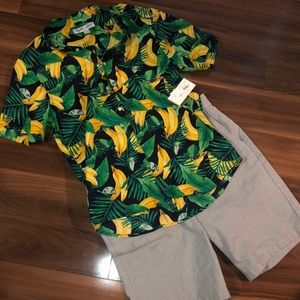 Men’s Old Navy Banana Print Button Down (NWT)